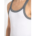 Square Neck Vest with Contoured Armholes - White