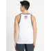 Square Neck Vest with Contoured Armholes - White